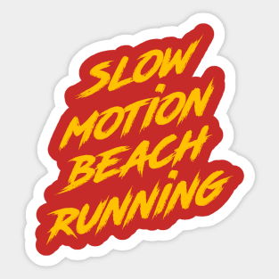 Slow Motion Beach Running Sticker